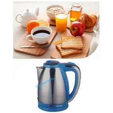 Bouilloire électrique Inox Bleu 1.8 l au meilleur prix au Maroc