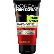 Men Expert L'Oréal Pure Power Volcano Gel Ultra-Purifiant Anti-spots 150 ml au meilleur prix au Maroc