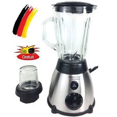 BOMANA MIXEUR BLENDER SMOOTHIE MAKER BOL EN VERRE + MOULIN EPICES + 2 PIECES DE RECHANGES au meilleur prix au Maroc