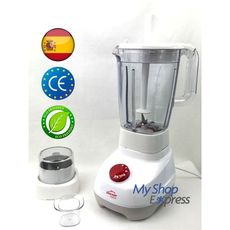 LACCOR MIXEUR BLENDER - 1.25L + MOULIN EPICES BOL INCASSABLE + SPATULE - 500 W au meilleur prix au Maroc