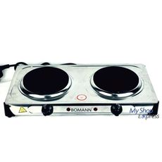 PLAQUE DE CUISSON ELECTRIQUE DOUBLE 2000W INOX BOMANN GERMANY au meilleur prix au Maroc