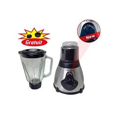 SUPER BLENDER AVEC MOULIN BOL EN VERRE ET CONCASSEUR A GLACE 700W+2 PIECE DE RECHANGE GRATUIT au meilleur prix au Maroc