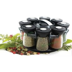 Présentoir à épices 8 pots avec support rotatif. au meilleur prix au Maroc
