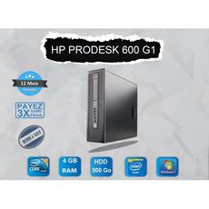 UNITÉ CENTRAL PRODESK  600 G1 I3 (4TH GEN ) 4GO / 500 GO ( REMIS A NEUF ) au meilleur prix au Maroc