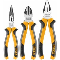 SET  3 PINCES UNIVERSELLE-DIAGONALE-BEC LONG INGCO au meilleur prix au Maroc