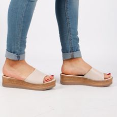 Sandales Plates-BEIGE au meilleur prix au Maroc