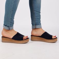 Sandales Compensées-BLEU au meilleur prix au Maroc