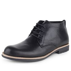 MEZZO Bottines Chukka Mezzo en cuir véritable Noir au meilleur prix au Maroc