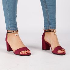 Sandales à talons-GRENAT au meilleur prix au Maroc