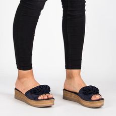 Sandales Plates-BLEU au meilleur prix au Maroc