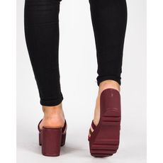 Sandales Plates-GRENAT au meilleur prix au Maroc