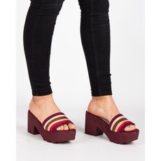 Sandales Plates-GRENAT au meilleur prix au Maroc