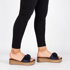 Sandales Plates-BLEU au meilleur prix au Maroc