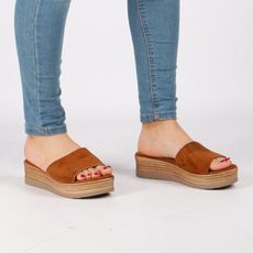 Sandales Compensée-TABAC au meilleur prix au Maroc