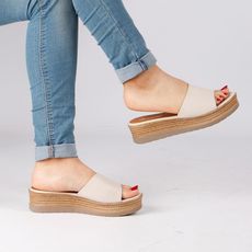 Sandales Plates-BEIGE au meilleur prix au Maroc