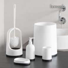 Accessoires de Salle de Bain Black & White Homania (5 pièces) au meilleur prix au Maroc