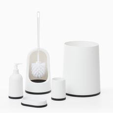 Accessoires de Salle de Bain Black & White Homania (5 pièces) au meilleur prix au Maroc