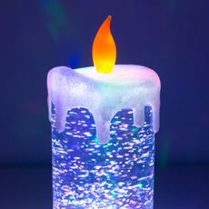 Bougie LED Multicouleur avec Liquide et Paillettes en Mouvement Homania au meilleur prix au Maroc