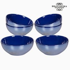 Ensemble de bols Vaisselle Blue marine (6 pcs) - Collection Kitchen's Deco by Bravissima Kitchen au meilleur prix au Maroc