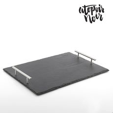 Plateau en Ardoise Rectangulaire pour Fromages avec Accessoires Atopoir Noir au meilleur prix au Maroc