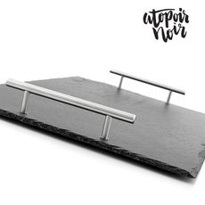 Plateau en Ardoise Rectangulaire pour Fromages avec Accessoires Atopoir Noir au meilleur prix au Maroc