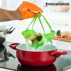 Cuiseur-Vapeur en Silicone Pliable InnovaGoods Kitchen Foodies au meilleur prix au Maroc