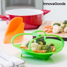 Cuiseur-Vapeur en Silicone Pliable InnovaGoods Kitchen Foodies au meilleur prix au Maroc