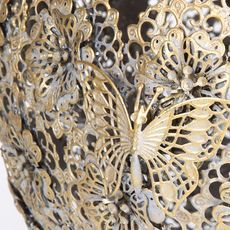 Boule fleur et papillon or vieillie - Collection Art & Metal by Homania au meilleur prix au Maroc