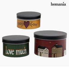 Boîte Décorative Homania 2687 (3 pcs) Ronde au meilleur prix au Maroc