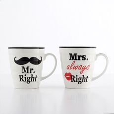 Tasses Mr. Right & Mrs. Always Right au meilleur prix au Maroc