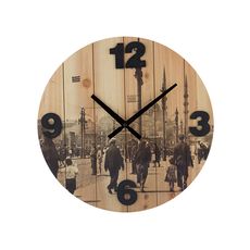 Horloge Murale Villes Vintage Coconut au meilleur prix au Maroc