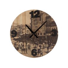 Horloge Murale Villes Vintage Coconut au meilleur prix au Maroc