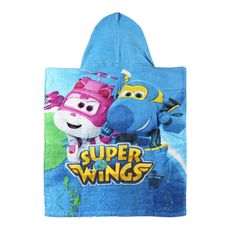 Serviette Poncho Bleue à Capuche de Super Wings au meilleur prix au Maroc