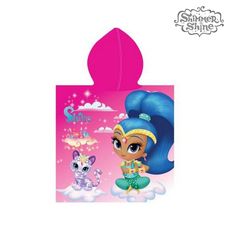 Serviette poncho avec capuche Shimmer and Shine 81094 au meilleur prix au Maroc