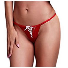 Panty en dentelle noire ruban blanc L Baci Lingerie BW3116-REDL au meilleur prix au Maroc