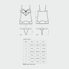 Chemise & String Roseberry S/M Obsessive E26690 au meilleur prix au Maroc