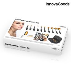 Ensemble de Brosses de Maquillage Professionnel Ovales InnovaGoods (11 Pièces) au meilleur prix au Maroc