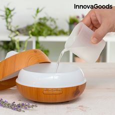 Humidificateur Diffuseur d'Arômes LED Wooden-Effect InnovaGoods au meilleur prix au Maroc