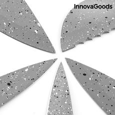 Ensemble de Couteaux en Pierre et Éplucheur Swiss·Q Stone InnovaGoods (6 Pièces) au meilleur prix au Maroc