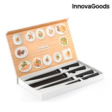 Ensemble de Couteaux Namiutsu Black Shark Swiss·Q InnovaGoods (4 Pièces) au meilleur prix au Maroc