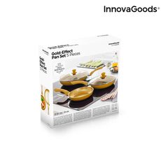 Ensemble de Poêles Gold-Effect InnovaGoods (5 Pièces) au meilleur prix au Maroc