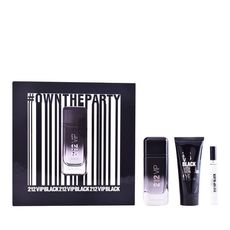 Set de Parfum Homme 212 Vip Black Carolina Herrera (3 pcs) au meilleur prix au Maroc