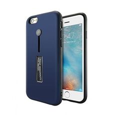 Coque en Silicone avec doigt anneau anti-choc pour iPhone 6/6S - Bleu Marine au meilleur prix au Maroc