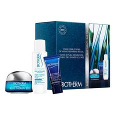 Set de Cosmétiques Femme Blue Therapy Eye Cream Biotherm (3 pcs) au meilleur prix au Maroc