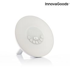 Radio-Réveil avec Effet Lever du Jour InnovaGoods LED FM USB Blanc au meilleur prix au Maroc
