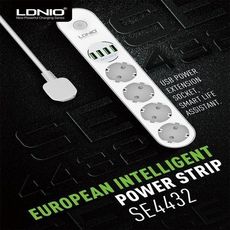 SE4432 Prise Originale Puissant Smart Power Avec avec interrupteur 4 Prise SECTEUR et  4 Ports Usb 3.4A au meilleur prix au Maroc