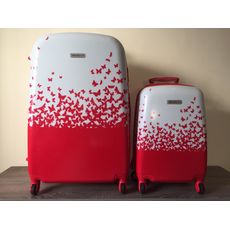 Set 2 Valises POLYCARBONATE Roue Double Cabine et Grande - Rouge au meilleur prix au Maroc