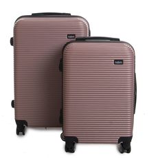 2 Valises Transcend Roue Double Cabine et Moyenne - Rose Saumon au meilleur prix au Maroc
