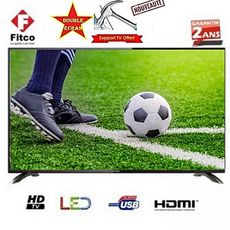 FITCO TV 32" HD 32DN3S2 DOUBLE ECRAN AVEC RECEPTEUR INTEGRE SUPPORT TV OFFERT NOIR au meilleur prix au Maroc