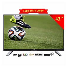 DAIKO 43" HD TV 43M5096 NOIR PLUS RECEPTEUR INTEGRE SUPPORT TV OFFERT au meilleur prix au Maroc